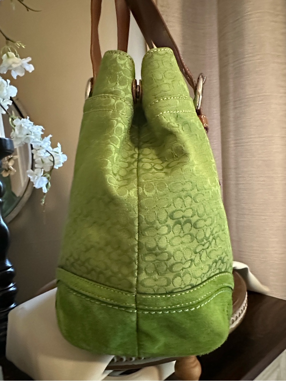 Vintage COACH Y2K Large Soho Signature Jacquard Satchel (Style F10928) - Picture 10 of 16